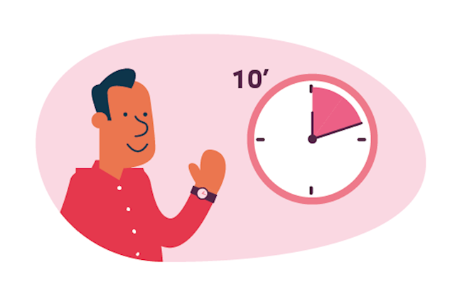 Stap 3:  Wacht 10 minuten.