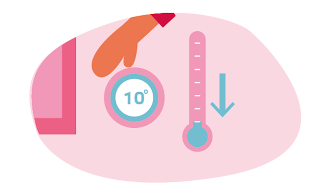 Stap 4: Zet je thermostaat op de laagste stand.