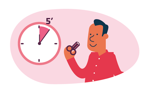 Stap 6: Wacht 5 minuten.