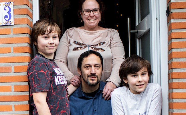 David avec sa famille